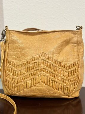 Day & Mood Leather Woven Shoulder Bag Crossbody